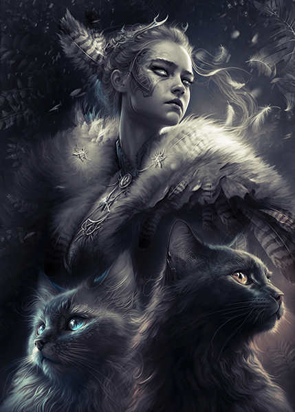 Freyja and her two cats